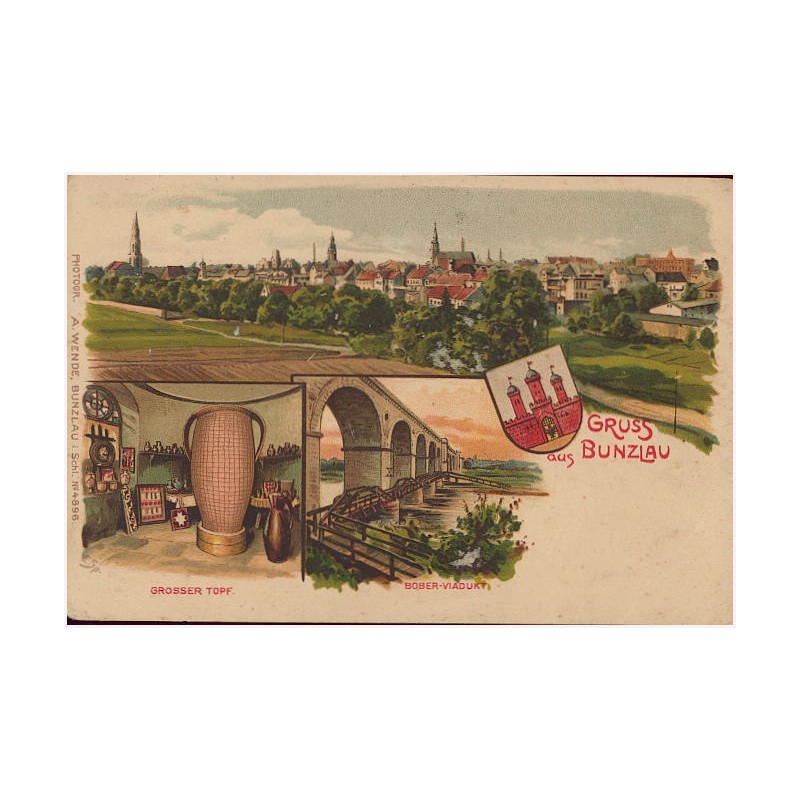 Grüsse aus Bunzlau. Grosser Topf. Bober-Viadukt