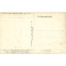 [Zbylitowska Góra. Kaplica]. Interieur einer zerstörten bei Tarnow. Originalfoto F. J. Mařik, Prag, 1366 - II. 1916. [...]