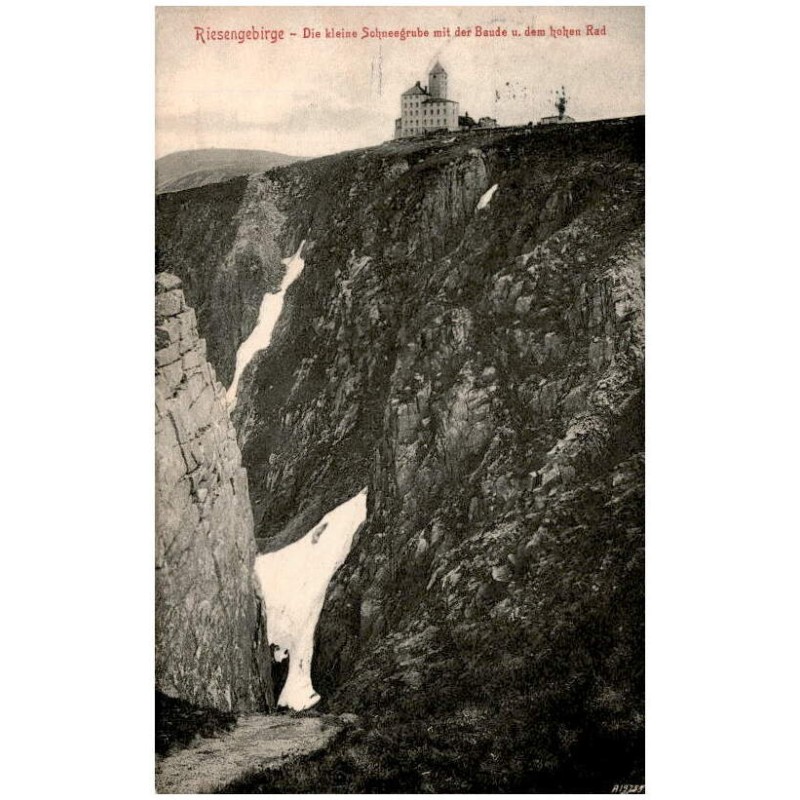 Riesengebirge - Die kleine Schneegrube mit der Baude u. dem hohen Rad A19755