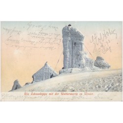 Die Schneekoppe mit der Wetterwarte im Winter