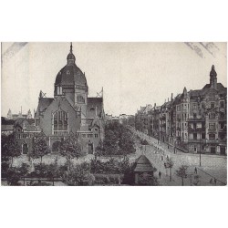 Kattowitz. August Schneider - Strasse mit Synagoge