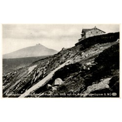 Riesengebirge. Prinz-Heinrich-Baude mit Blick auf die Schneekoppe (1410m ü. M.) / Rewers: Riesengebirge. Prinz-Heinrich-Baude mi