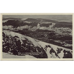 Riesengebirge. Blick v. d. Schneegrubenbaude 1495 m auf Schreiberhau und Hochstein