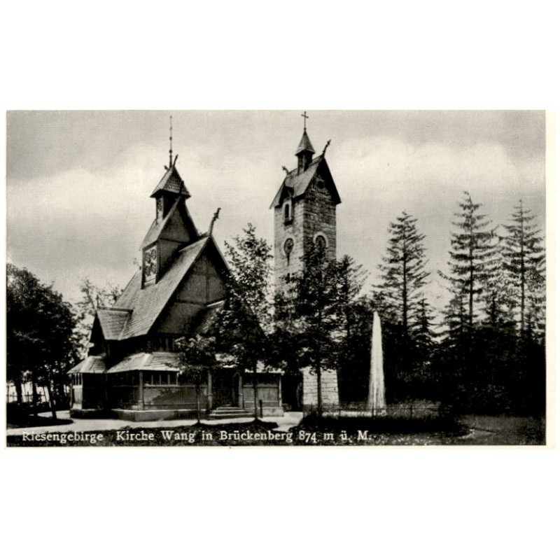 Riesengebirge. Kirche Wang in Brückenberg 874 m ü. M. / Rewers: Die Kirche Wang [...]