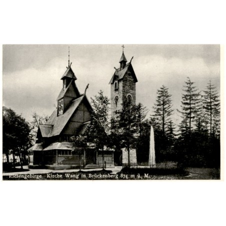 Riesengebirge. Kirche Wang in Brückenberg 874 m ü. M. / Rewers: Die Kirche Wang [...]