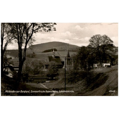 Waldenburger Bergland, Sommerfrische Reimswaldau, Schotholzkirche. 12448