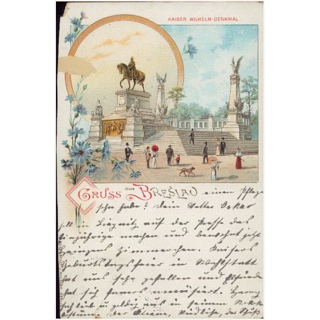 Gruss aus Breslau. Kaiser Wilhelm Denkmal