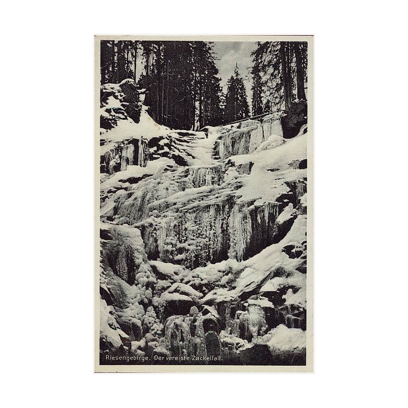 Riesengebirge. Der vereiste Zackelfall