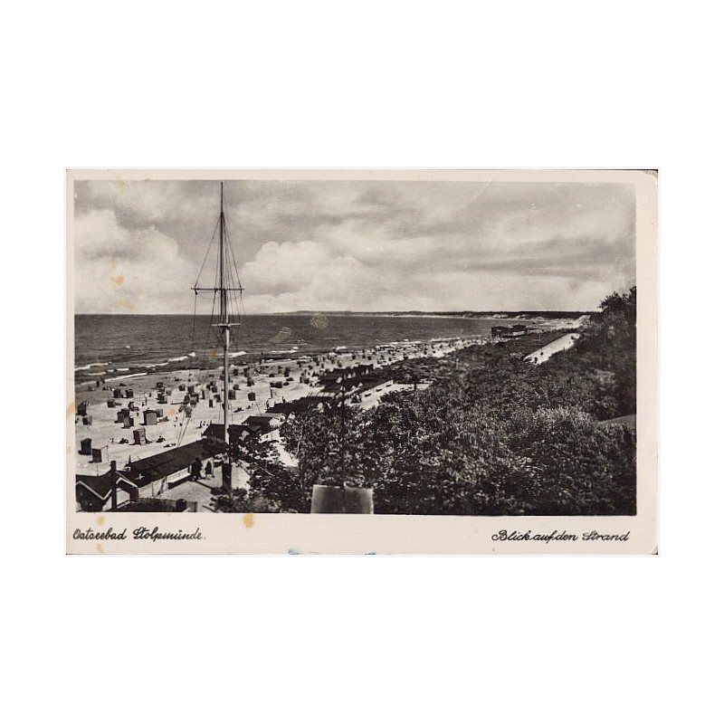 Ostseebad Stolpmünde. Blick auf den Strand