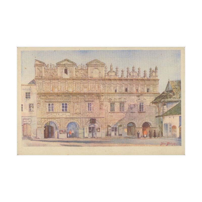Poland - Pologne. Kazimierz on the Vistula (Voievodship of Lublin) two buildings in the Market Place [...]
