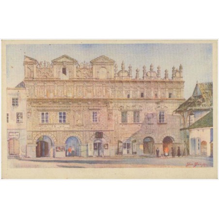 Poland - Pologne. Kazimierz on the Vistula (Voievodship of Lublin) two buildings in the Market Place [...]