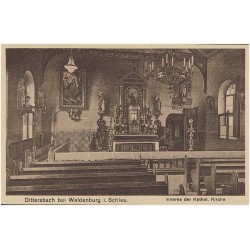 Dittersbach bei Waldenburg i Schles. Inneres der Kathol. Kirche