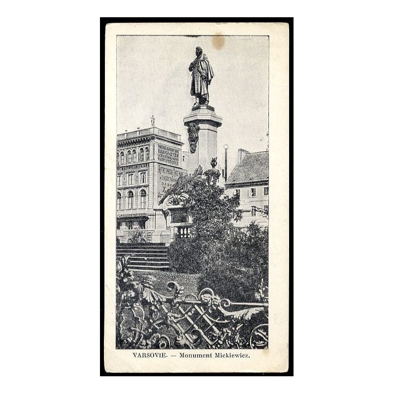 Varsovie. - Monument Mickiewicz.
