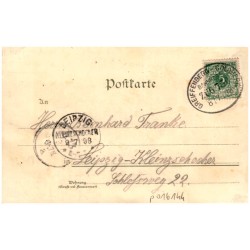 Gruss von Bad Hermsdorf. bei Goldberg Schl. Bahnhof Hermsdorf.