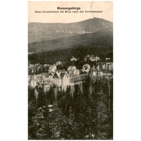 Riesengebirge. Ober-Krummhübel mit Blick nach der Schneekoppe