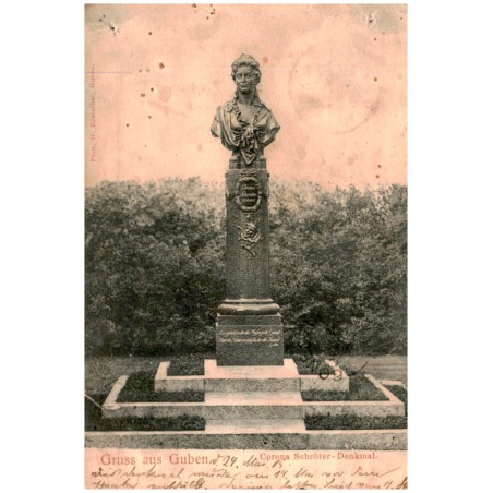 Gruss aus Guben. Corona Schröter-Denkmal.