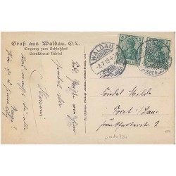 Gruß aus Waldau O/L. Eingang zum Schloßhof Sanitätsrat Härtel