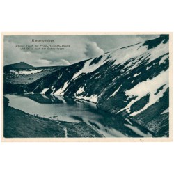 Riesengebirge. Grosser Teich mit Prinz-Heinrich-Baude und Blick nach der Schneekoppe