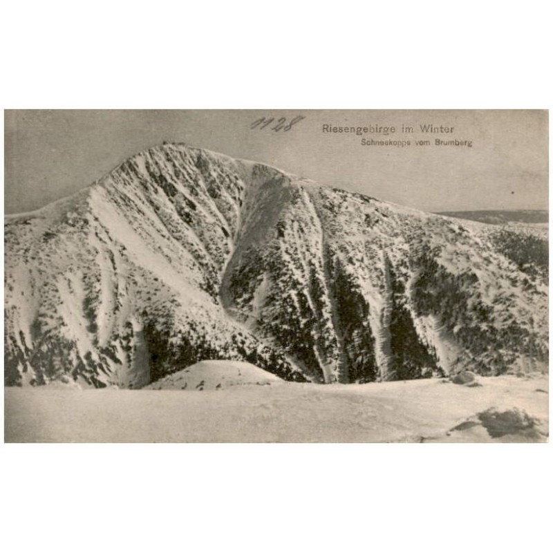 Riesengebirge im Winter. Schneekoppe vom Brumberg