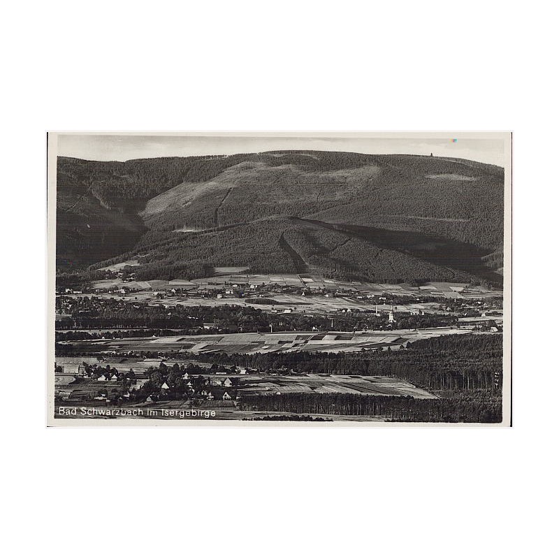 Bad Schwarzbach im Isergebirge. 6213. Blick zur Tafelfichte (1123 m ü. M.): Volkersdorf, Wigandsthal, Bad Schwarzbach, Dresslerb