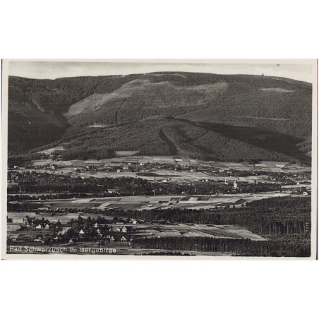Bad Schwarzbach im Isergebirge. 6213. Blick zur Tafelfichte (1123 m ü. M.): Volkersdorf, Wigandsthal, Bad Schwarzbach, Dresslerb