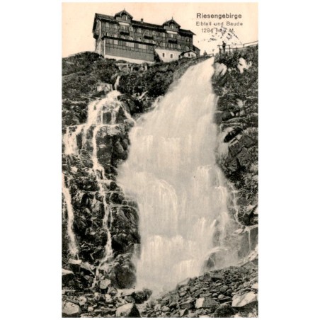 Riesengebirge. Elbfall und Baude 1284 m ü. M.