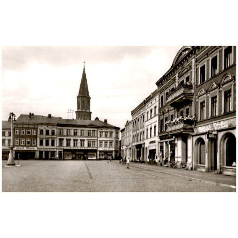 Züllichau. Marktplatz mit Stadtpfarrkirche