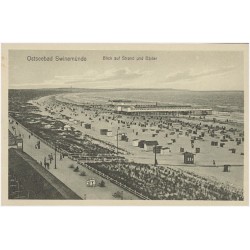 Ostseebad Swinemünde. Blick auf Strand und Bäder