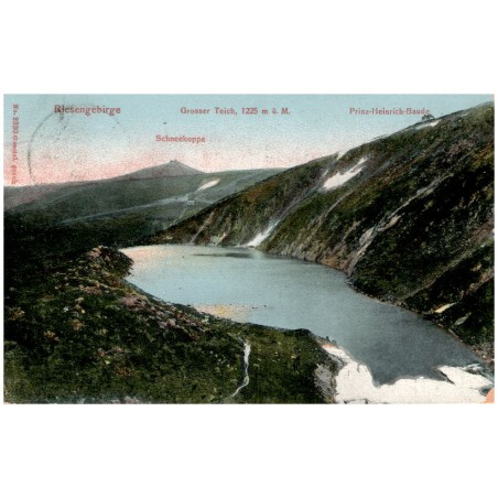Riesengebirge. Grosser Teich 1225 m ü. M. Prinz-Heinrich-Baude. Schneekoppe