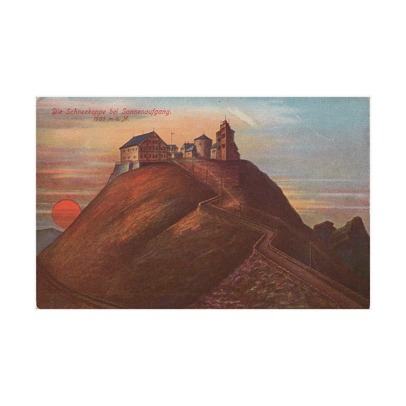 Die Schneekoppe bei Sonnenaufgang. 1605 m. ü. M