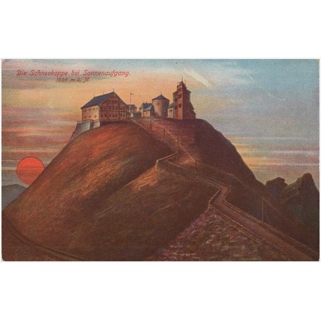Die Schneekoppe bei Sonnenaufgang. 1605 m. ü. M