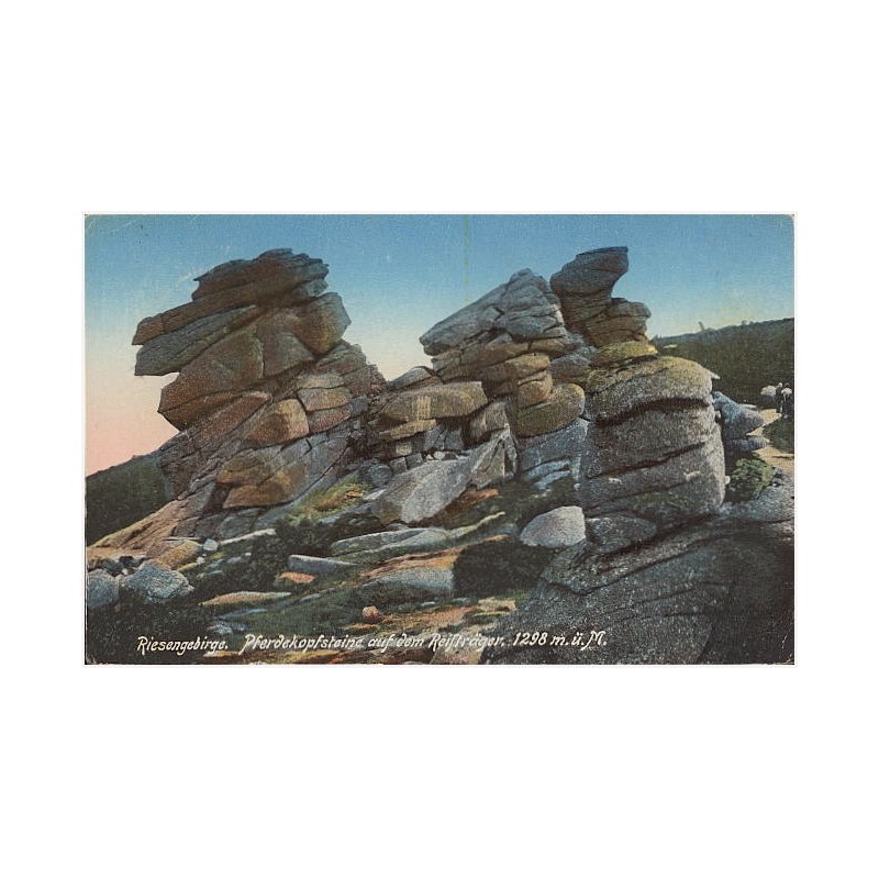 Riesengebirge. Pferdekopfsteine auf dem Reisträger. 1298 m.ü. M