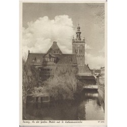 Danzig, An der Großen Mühle mit St. Katharinenkirche KP 3086