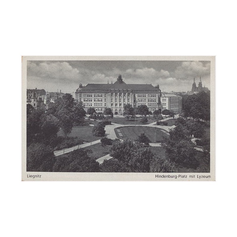 Liegnitz. Hindenburg-Platz mit Lyzeum