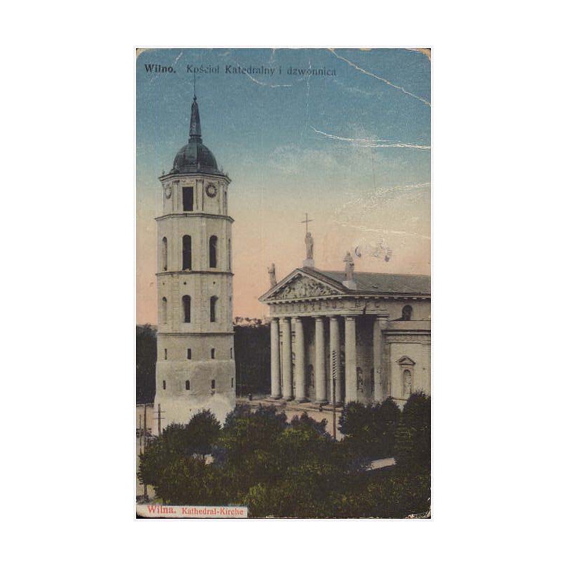 Wilno. Kościół Katedralny i dzwonnica. Wilna. Kathedral-Kirche