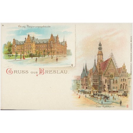 Gruss aus Breslau. Neues Regierungsgebäude. Das Rathaus