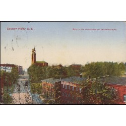 Deutsch-Piekar O.-S. Blick in die Hauptstraße mit Wallfahrtskirche.