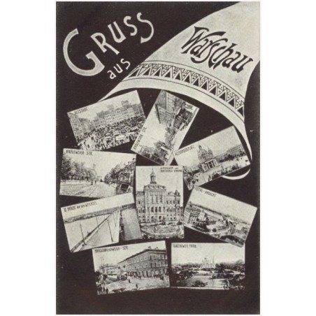 Gruss aus Warschau. Altstadt. Królewska-Str. Alexanderplatz. Królewska-Str. Gymnasium und Kopernikus Denkmal. Total-Ansicht. III