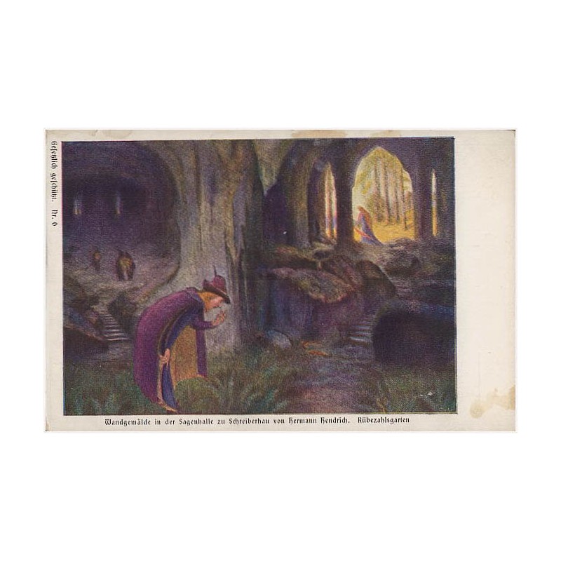 Wandgemälde in der Sagenhalle zu Schreiberhau von Hermann Hendrich. Rübezahlsgarten