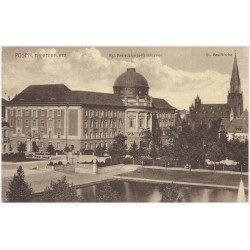 Posen, Theaterplatz. Kgl. Ansiedelungs-Kommission. St. Paulkirche