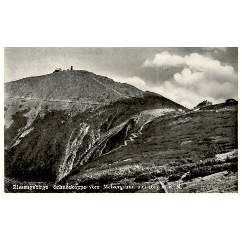 Riesengebirge. Schneekoppe vom Melzergrund aus 1605 m ü. M.