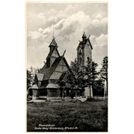 Riesengebirge. Kirche Wang - Brückenberg, 874 m. ü. M. / Rewers: Kirche Wang [...]