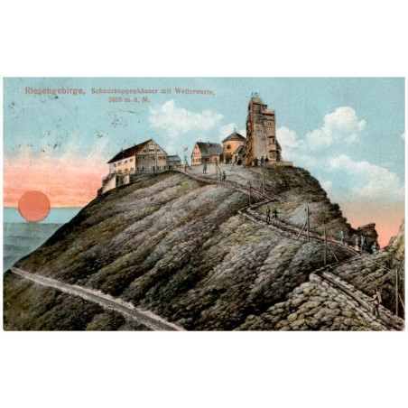 Riesengebirge, Schneekoppenhäuser mit Wetterwarte,1605 m ü. M.