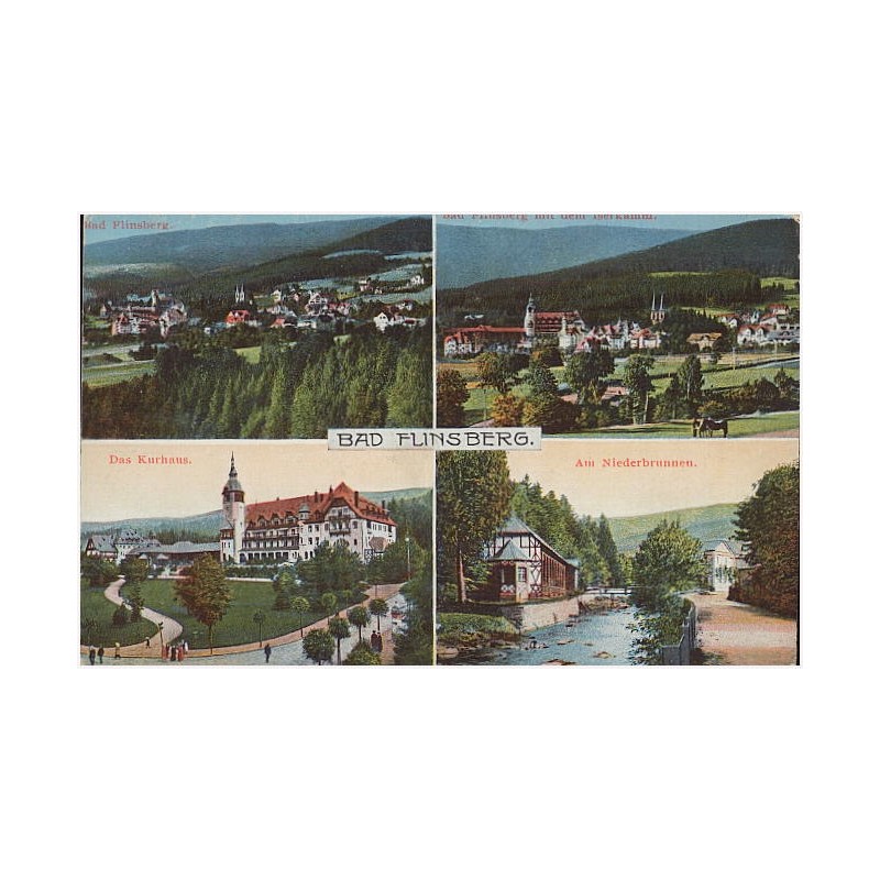 Bad Flinsberg mit dem Iserkamm. Das Kurhaus. Am Niederbrunnen