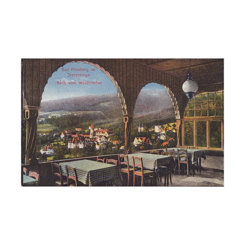 Bad Flinsberg im Isergebirge. Blick vom Waldfrieden