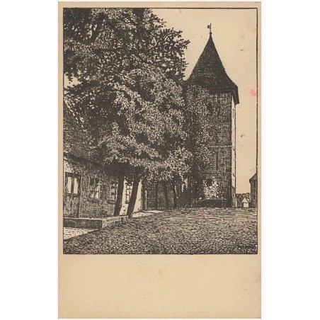 Deutsches Land im Osten nach Zeichnungen von W. Lenz (Nr. 208: Evangelische Kirche zu Sensburg)