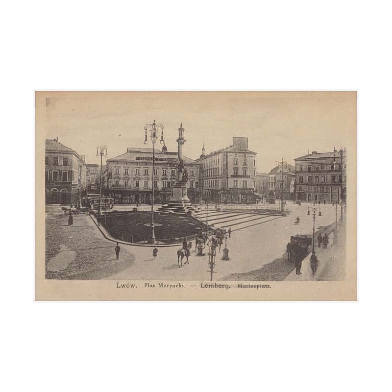 Lwów. Plac Maryacki. - Lemberg. Marienplatz
