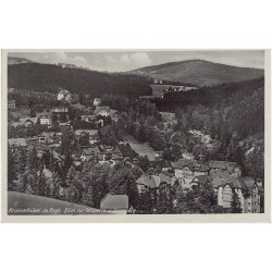 Krummhübel im Rsgb. Blick zur Talsperre u. Stirnberg