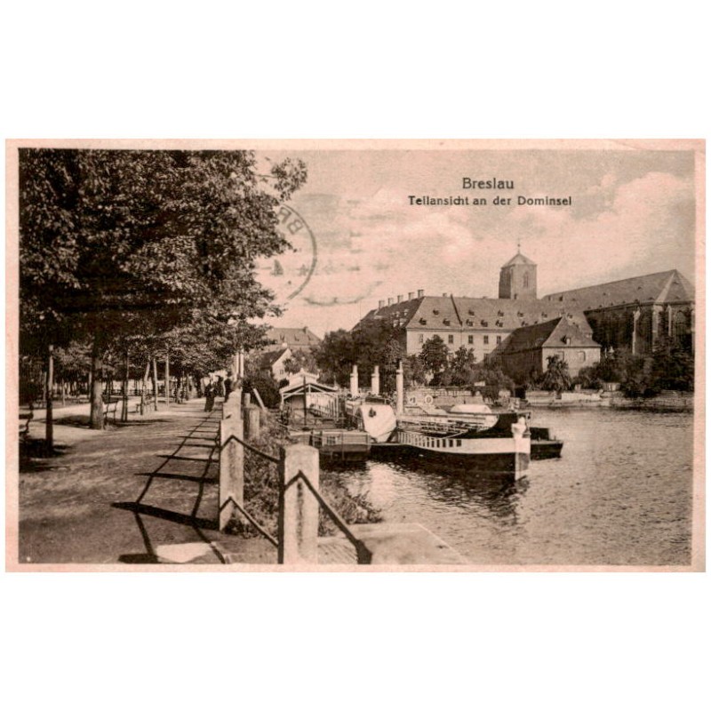 Breslau. Teilansicht an der Dominsel
