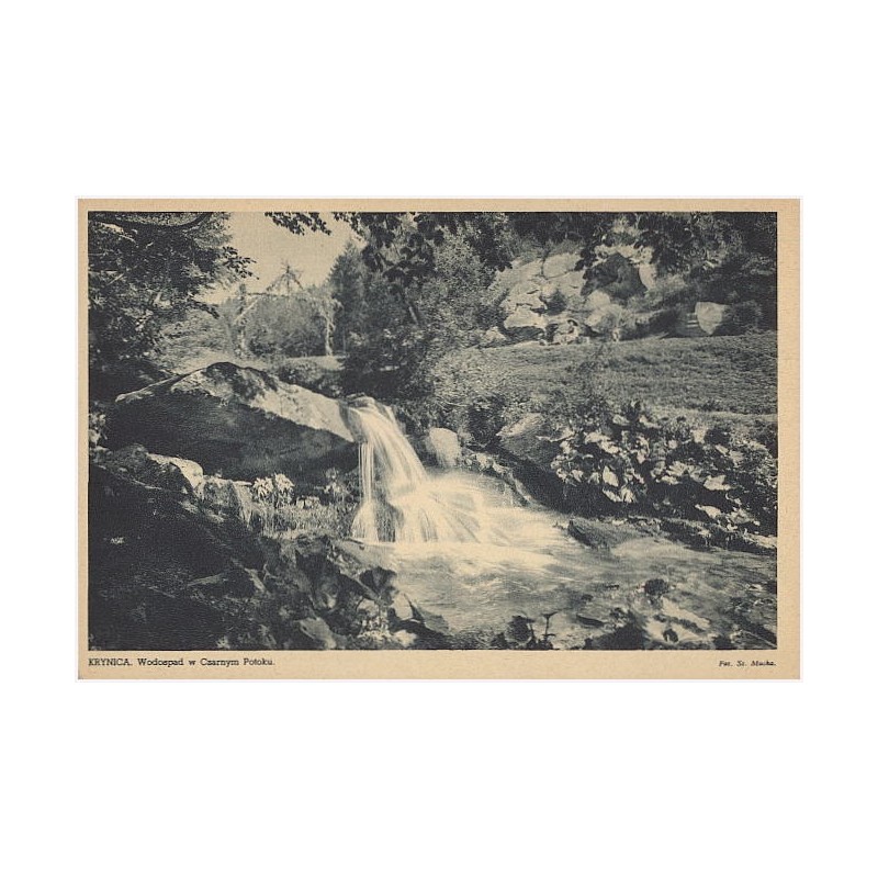 Krynica. Wodospad w Czarnym Potoku. Fot. St. Mucha. Polska - Poland - Polen - Pologne. Krynica